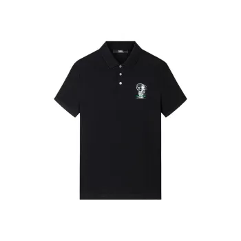 KARL LAGERFELD SS24 Polo Shirt Men's Black
