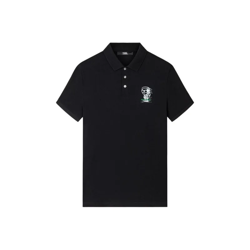 KARL LAGERFELD SS24 Polo Shirt Men's Black-0