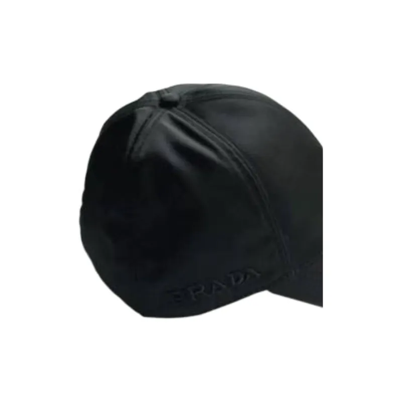 PRADA Polyamide Nylon Baseball Caps Men's Black-2