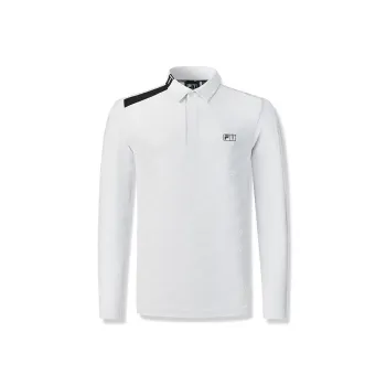 FILA Golf Series Polo Shirt Men's Semi Sheer Curtain Gray