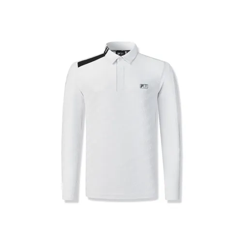 FILA Golf Series Polo Shirt Men's Semi-Transparent Curtain Gray