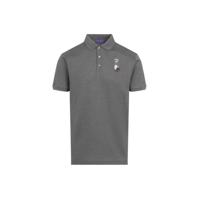 Ralph Lauren Purple Label Purple Label Polo Bear Embroidered Short Sleeved Polo Shirt-0