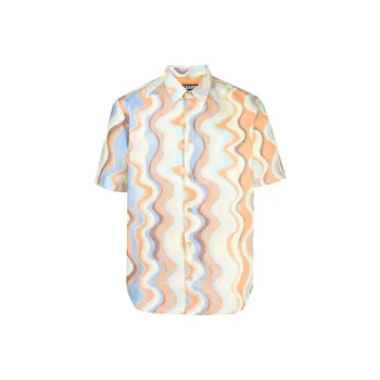 Jacquemus La Chemise Melo Paisley Bandana Short Sleeve Shirt