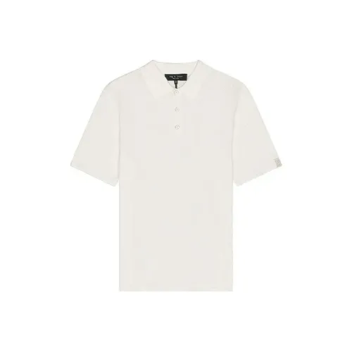 RAG&BONE Harvey Ribbed knit Polo Shirt