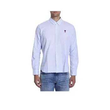 AMIPARIS Paris Ami De Coeur Logo Embroidered Striped Shirt