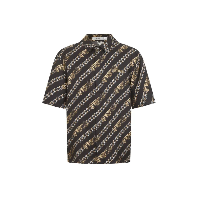 FERRE Shirt Men's Brown With Print-0