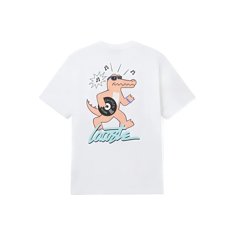 LACOSTE Summer Vitality Series T Shirts Unisex White-1