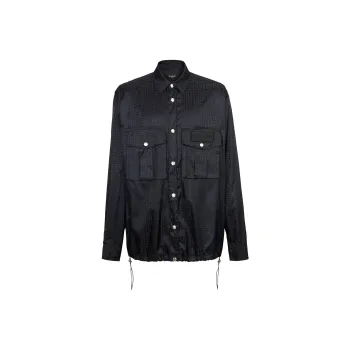 BALMAIN Monogram Overshirt With Velcro Logo