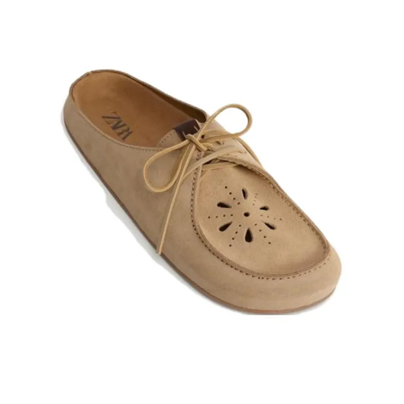 ZARA LIMITED EDITION Abrasion Resistant Closed Toe Slippers Men's Beige-1