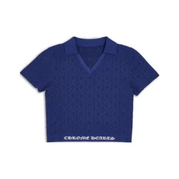 Chrome Hearts SS23 Polo Shirt Unisex Blue