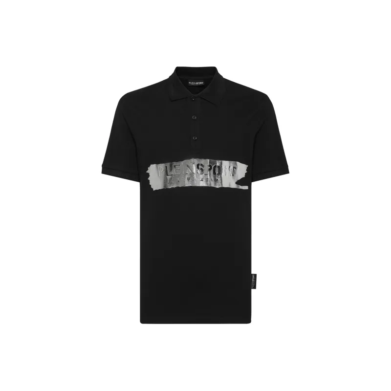 PLEIN SPORT Ss Silver Brush Cotton Polo Shirt-0