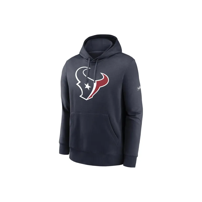 Nike Houston Texans Rewind Club Logo Men's Nike Nfl Pullover Hoodie-0
