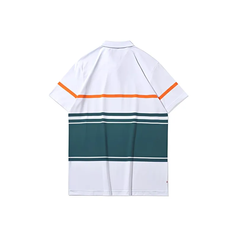 LINING Polo Shirts Men Standard White Fluorescent Flame Orange Sea Blue-1