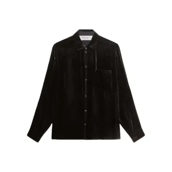 Golden Goose Long Sleeved Buttoned Velvet Shirt