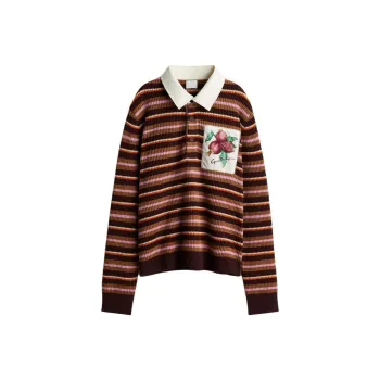 H&M GARCON BY GARCON Collaboration Polo Shirts Unisex Dark Brown