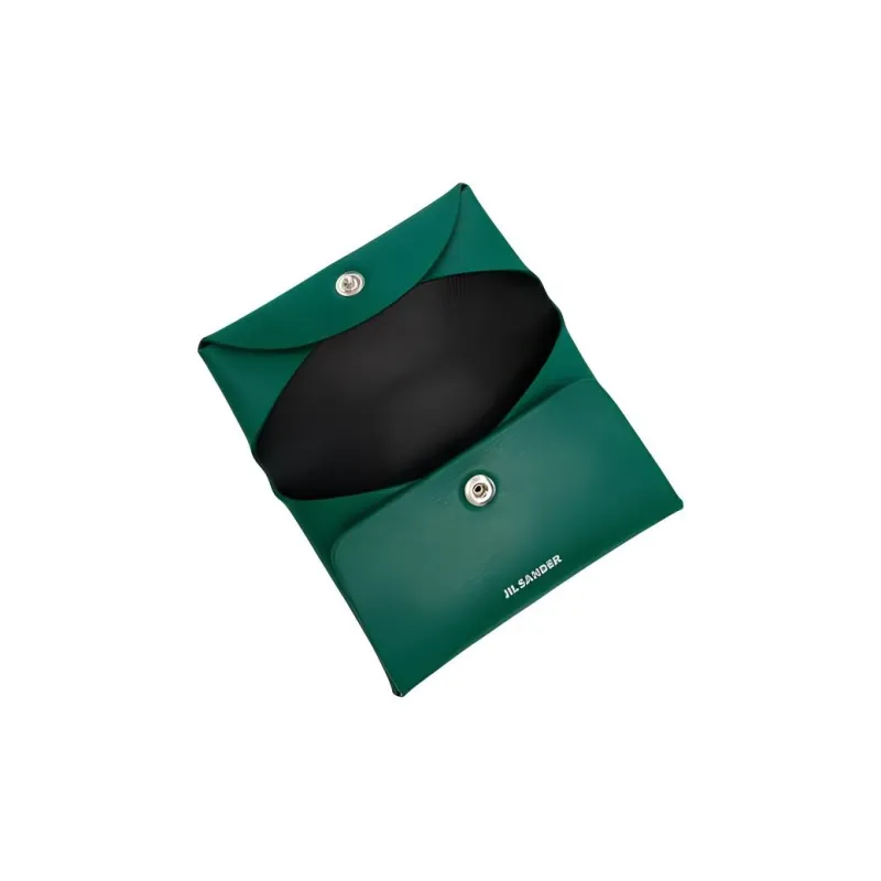 JIL SANDER Leather Coin Purse Women's Green-2