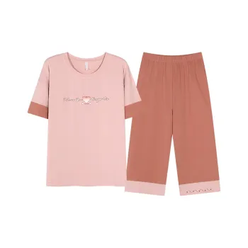 BONAS Pajama Set Women's Pink Heart