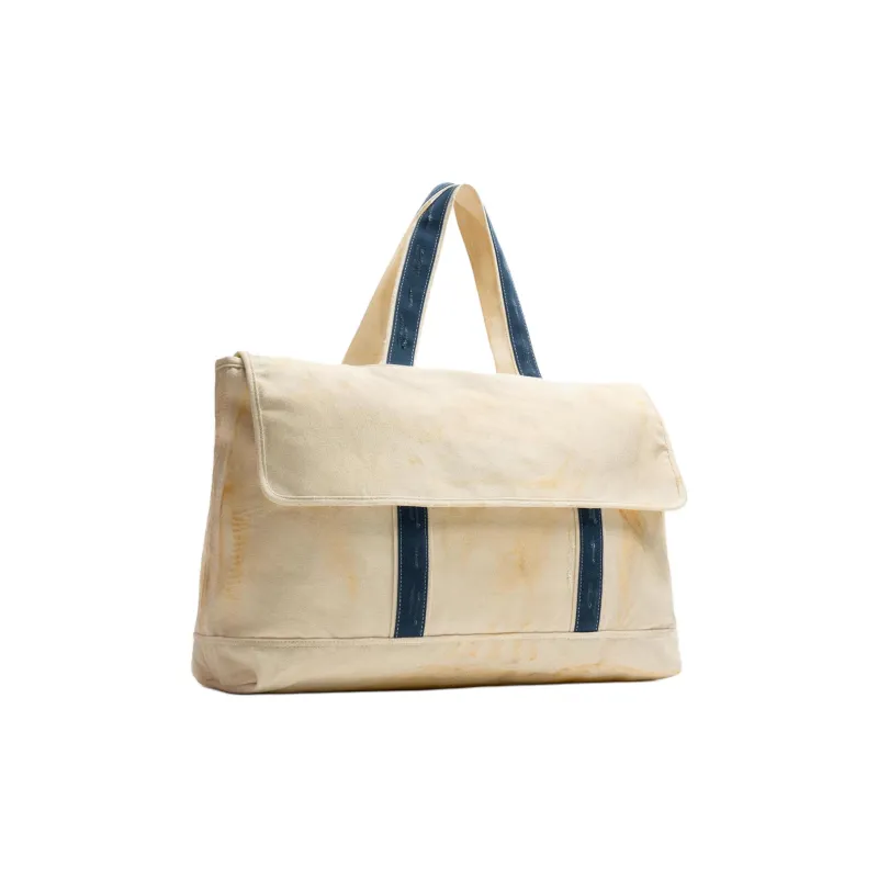 ZARA Cotton Handbag Men's Light Beige Yellow-1