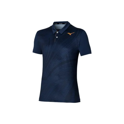 Mizuno Shadow Polo Shirt Men's Navy Blue