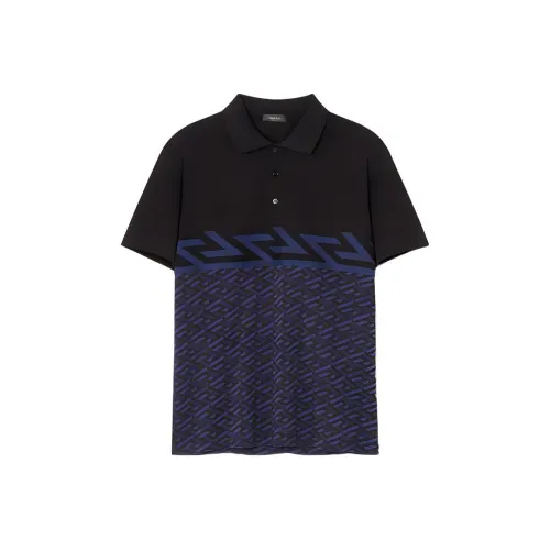 VERSACE Polo Shirts Men Black