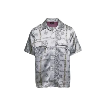 Needles Cupra Sateen Flower Short Sleeve Classic Shirt