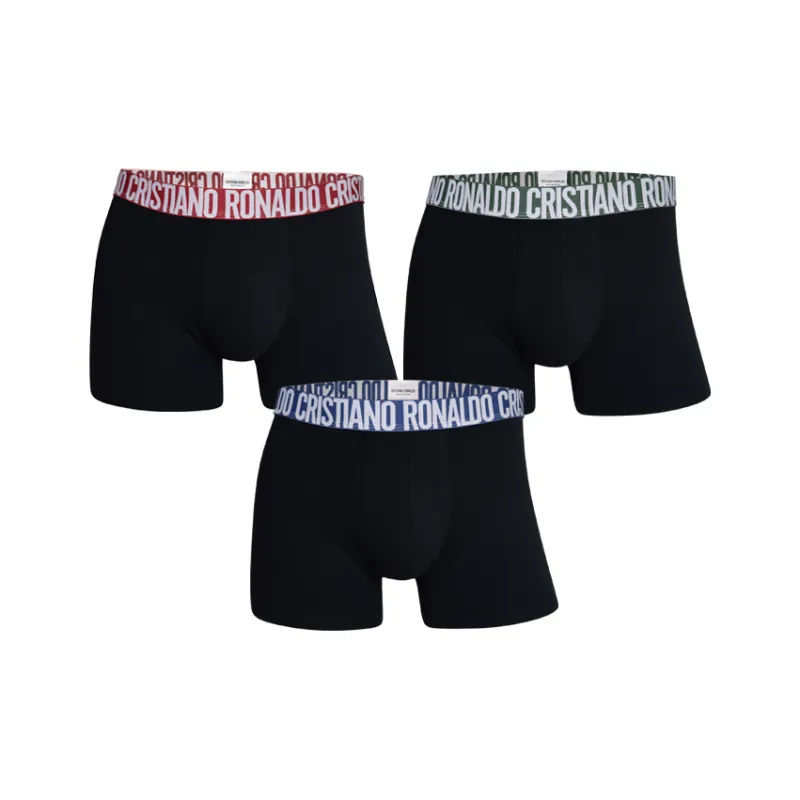 CR7 CRISTIANO RONALDO Underpants Men's 3 Pack, Gift Included Obsidian Black-1