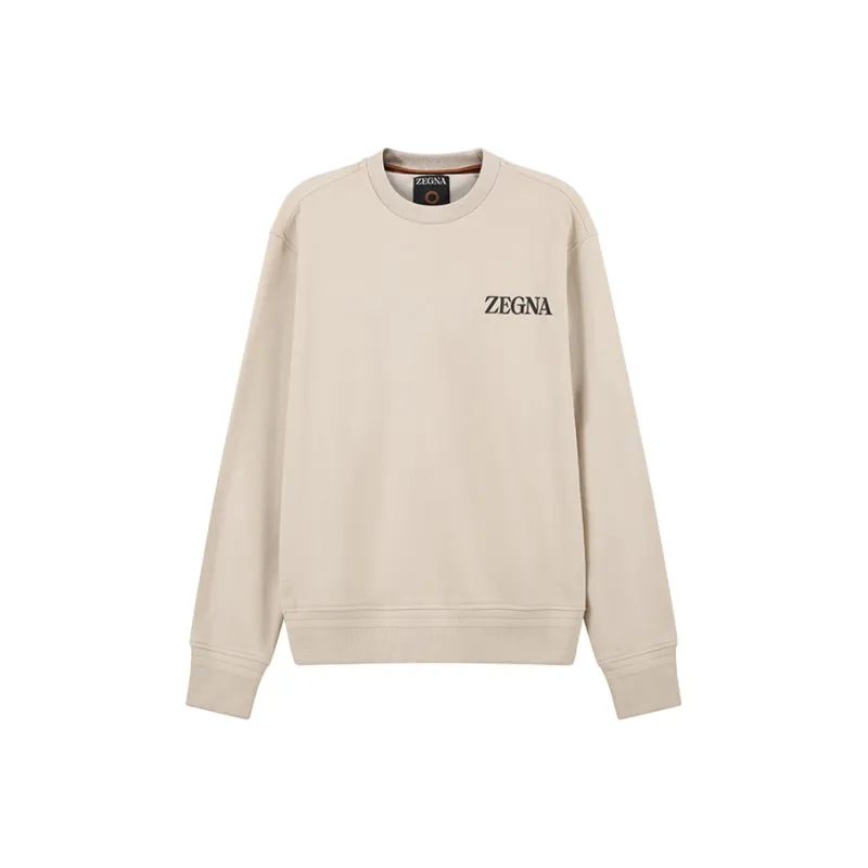 Ermenegildo Zegna Logo Prrinted Crewneck Sweatshirt-0