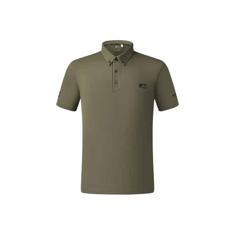 FILA Golf Series Polo Shirt Men's Brown Earth Khaki-0