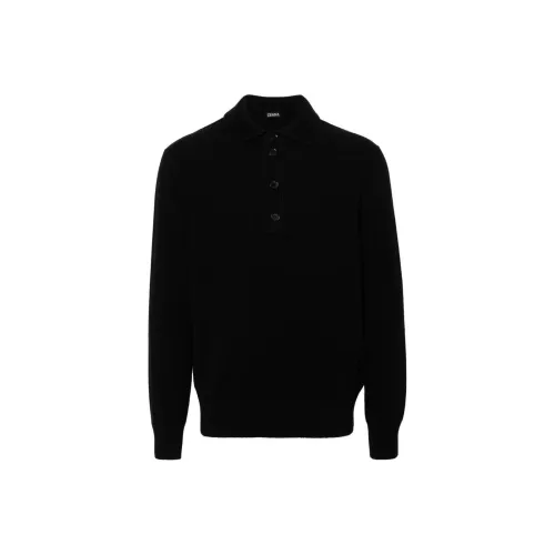 Ermenegildo Zegna Half Button Knitted Polo Shirt
