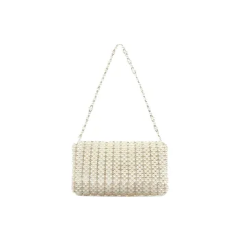 ZARA Nylon Acrylonitrile-Butadiene-Styrene Copolymer Shoulder Bag Crossbody Bag Medium Size Women's White