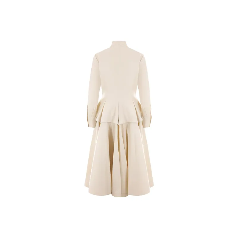 Bottega Veneta Long Sleeved Dresses Women's White-1