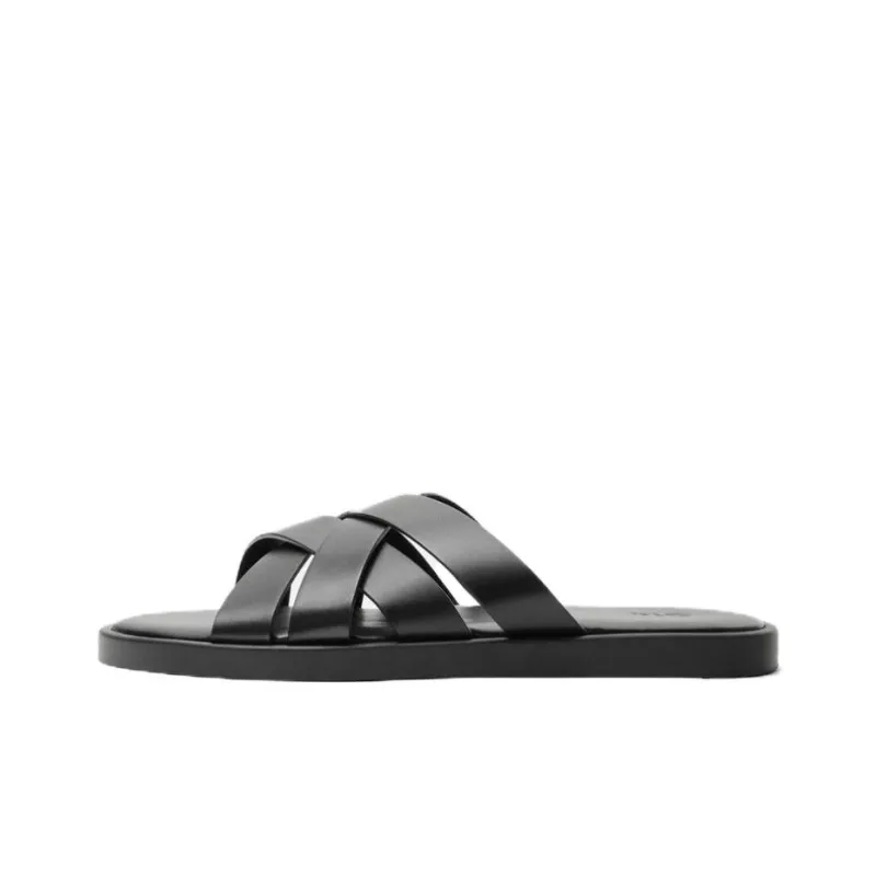 ZARA Abrasion Resistant Slide Slippers Men's Black-0