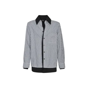 Bottega Veneta Double Layered Striped Shirt