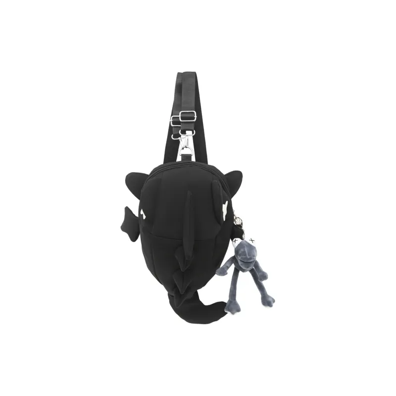 HCXK Nylon Backpack Unisex White/Black/Gray-16