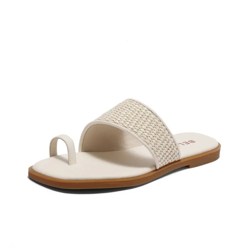 BELLE Slide Slippers Women's Apricot, Ecru-5