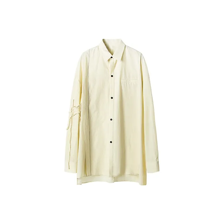 HUANXIANGZHE Shirts Unisex Bright Yellow-0