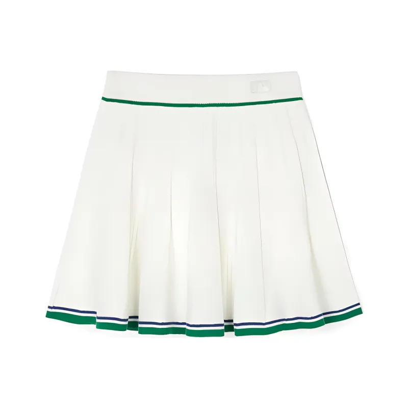 MLB New York Yankees Casual Short Skirts Women's Cream White-1