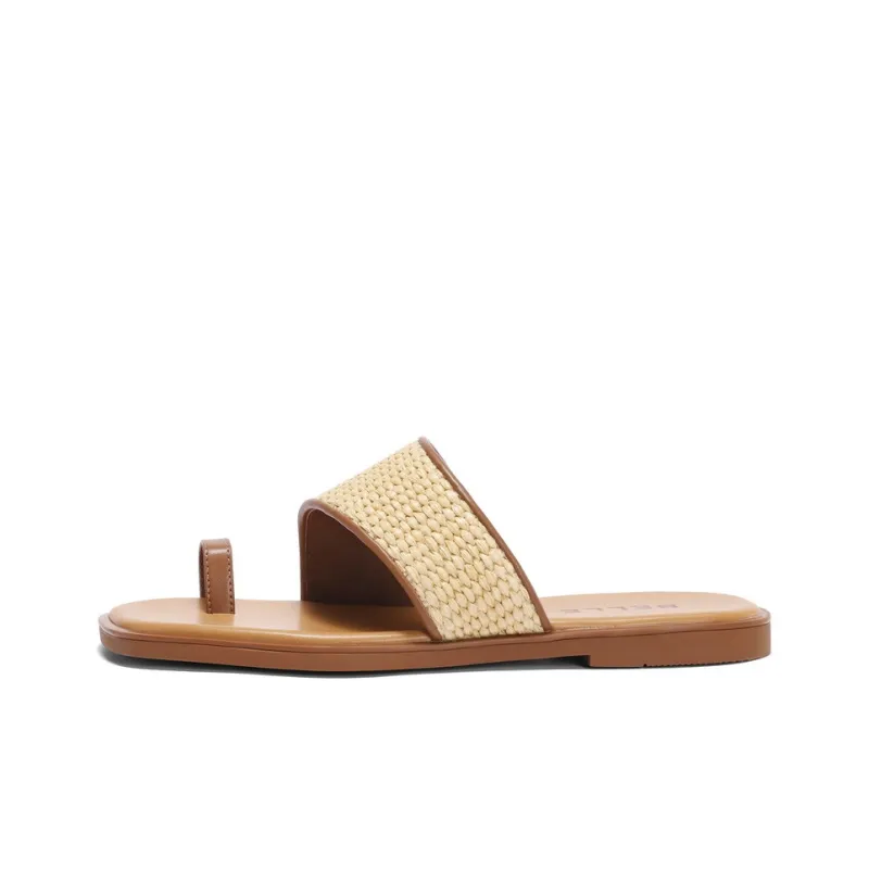 BELLE Slide Slippers Women's Apricot, Ecru-0