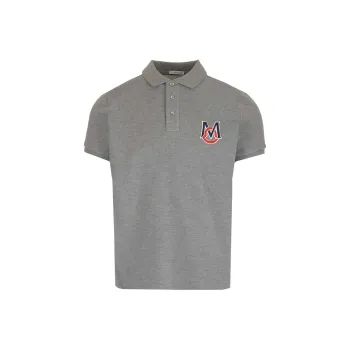 Moncler Polo Shirts Men Gray