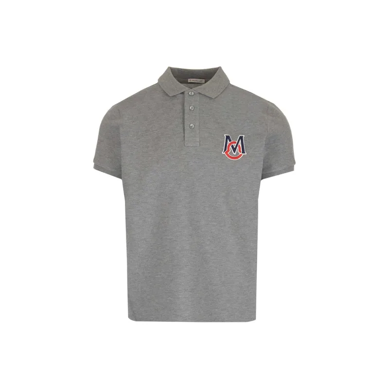 Moncler Polo Shirts Men Gray-0