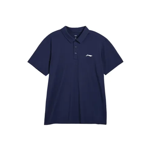 LiNing Polo Shirt Unisex Dark Ship Blue