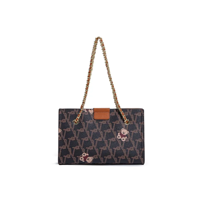 NOISY TEDDY PU Shoulder Bag Regular Women's Beige/Brown-8