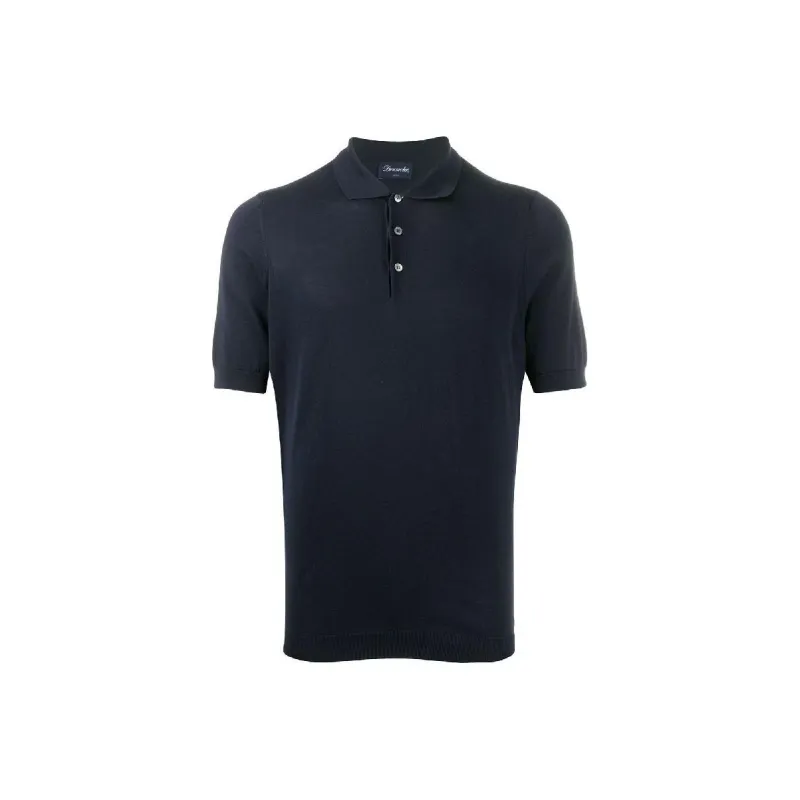Drumohr Short Sleeved Knitted Polo Shirt-0