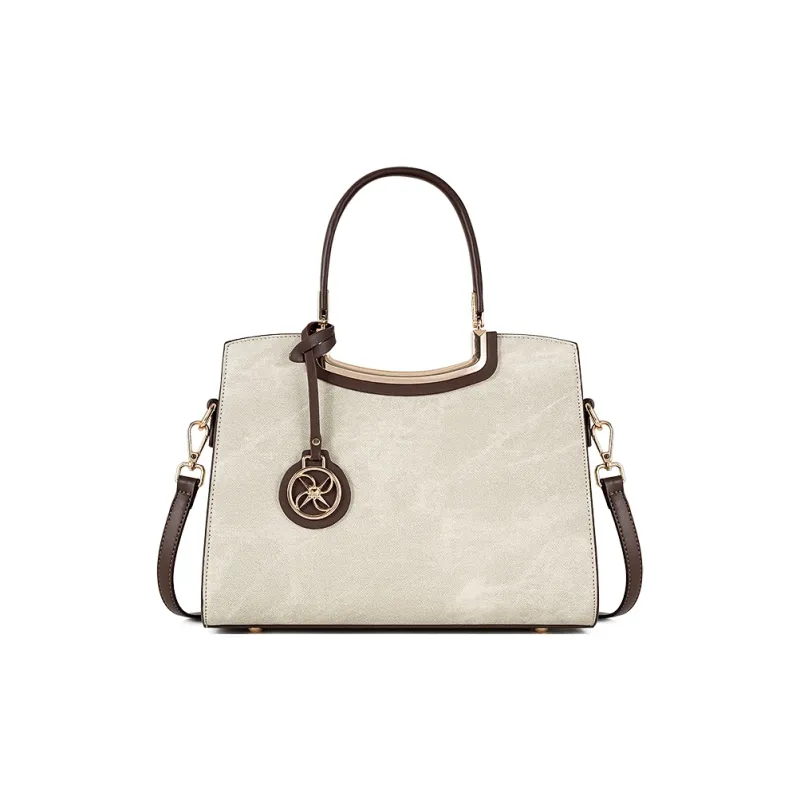Vigno Synthetic Leather Handbag, One Shoulder, Crossbody Bag Women's Green & Coffee-1