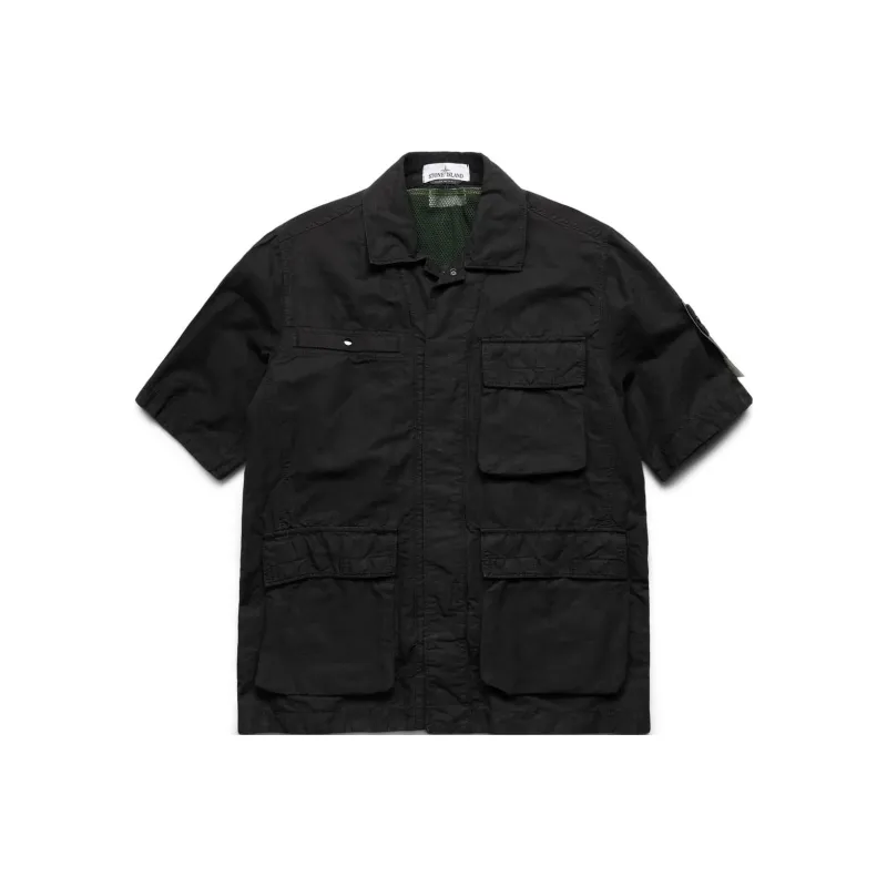 STONE ISLAND SS22 Shirt Men's Black-0
