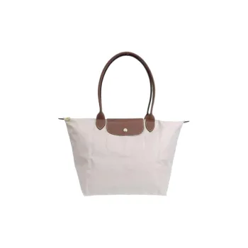 LONGCHAMP Le Pliage Polyamide Canvas With Leather Trim One Shoulder Handbags Large Size Women's Paper Color