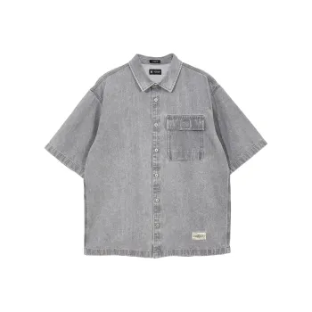 JACK JONES· Shirt Men's A17 Medium Gray Denim