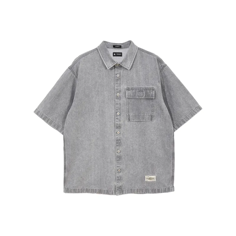 JACK JONES· Shirt Men's A17 Medium Gray Denim-0