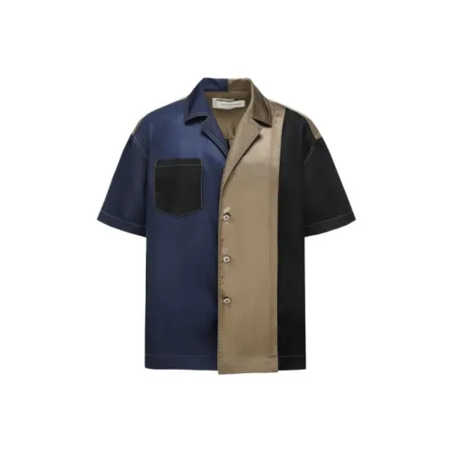 Hla High Heels Stitching Series Shirts Men Black