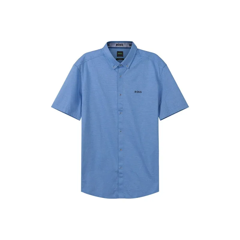 HUGO BOSS Short Sleeved Shirt Men's Blue-0